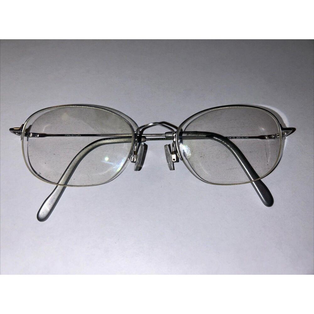 Halston Silver H148 Col 70 50X19–140 Top Half Rim Eyeglass frames only